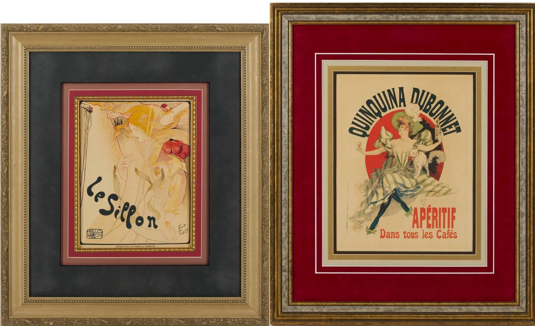 Lot 982: 2  Maitres de l’Affiche Advertising posters: Touissant and Cheret