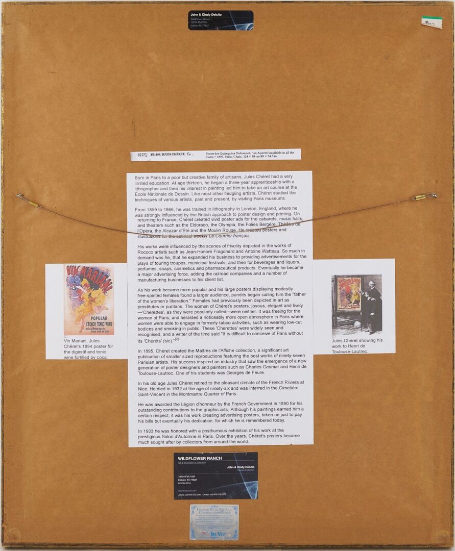 Lot 982: 2  Maitres de l’Affiche Advertising posters: Touissant and Cheret