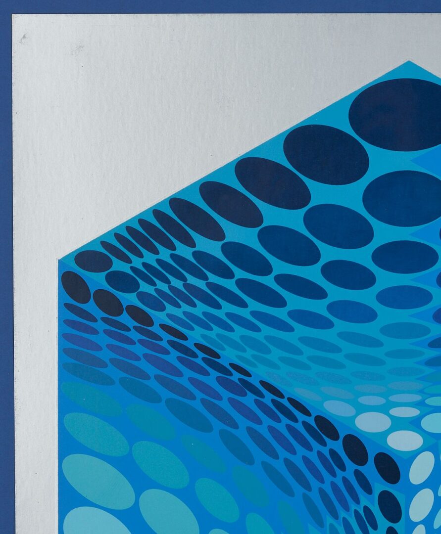 Lot 985: Victor Vasarely Modernist Op Art Serigraph, Parmenide II