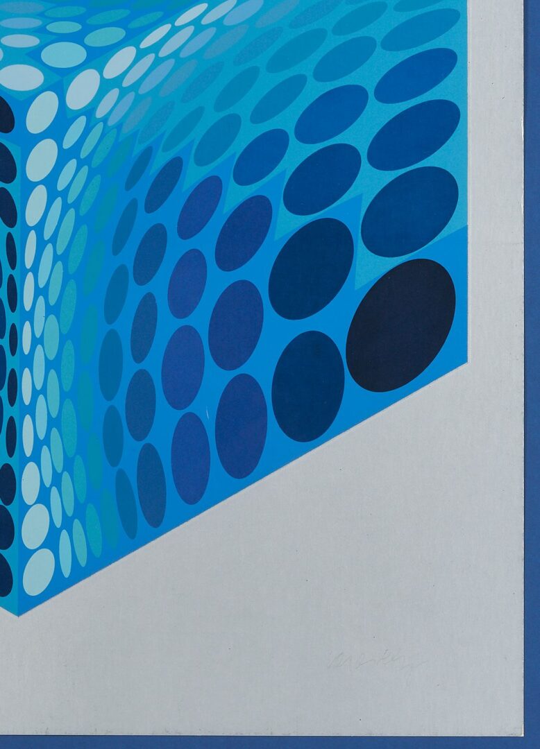 Lot 985: Victor Vasarely Modernist Op Art Serigraph, Parmenide II