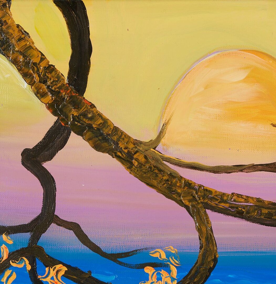 Lot 987: David Najar O/C Seascape Painting, Caressing The Waves
