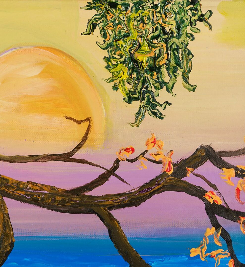 Lot 987: David Najar O/C Seascape Painting, Caressing The Waves