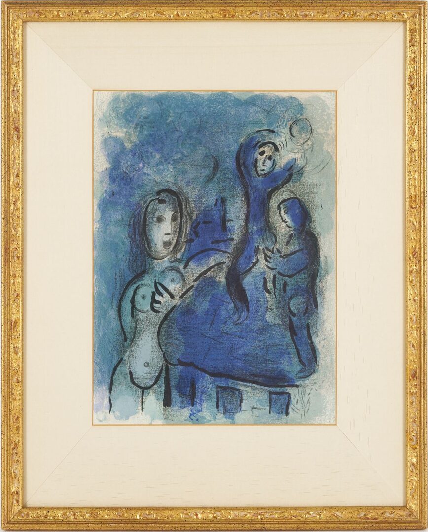 Lot 989: 2 Marc Chagall Lithographs, Rahab &  Jerusalem Window