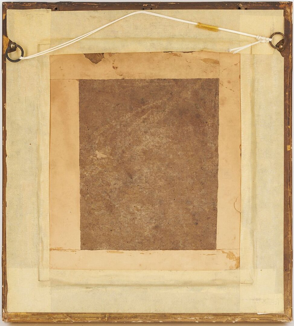 Lot 994: Small 18th C. Pastel Portrait Drawing, Child w/ Chick