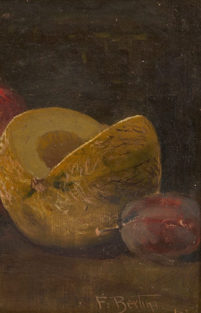 Lot 996: F. Bertini O/C Still Life with Fruit