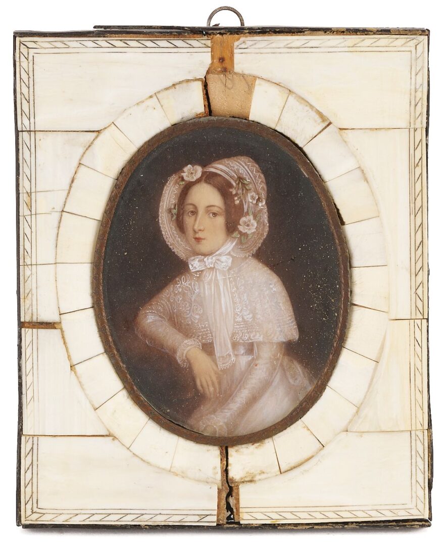 Lot 998: 3 Portrait Miniatures incl. Napoleon on Battlefield, Madonna & Child
