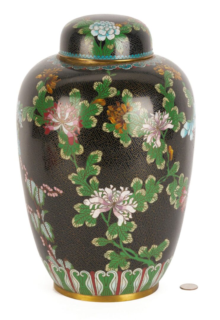 Lot 999: 6 Cloisonne Enamel Vases and Jars