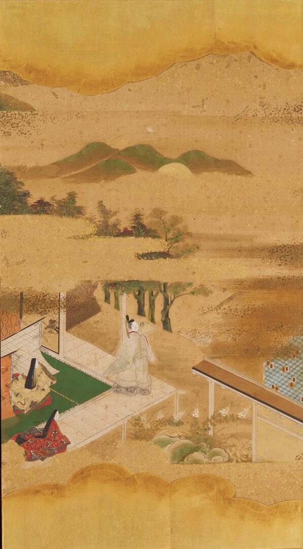 Lot 9: Tale of Genji Japanese Screen, Edo Period