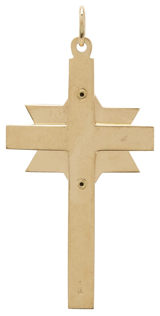 Lot 1002: 14K Star of David & Messianic Cross Pendant