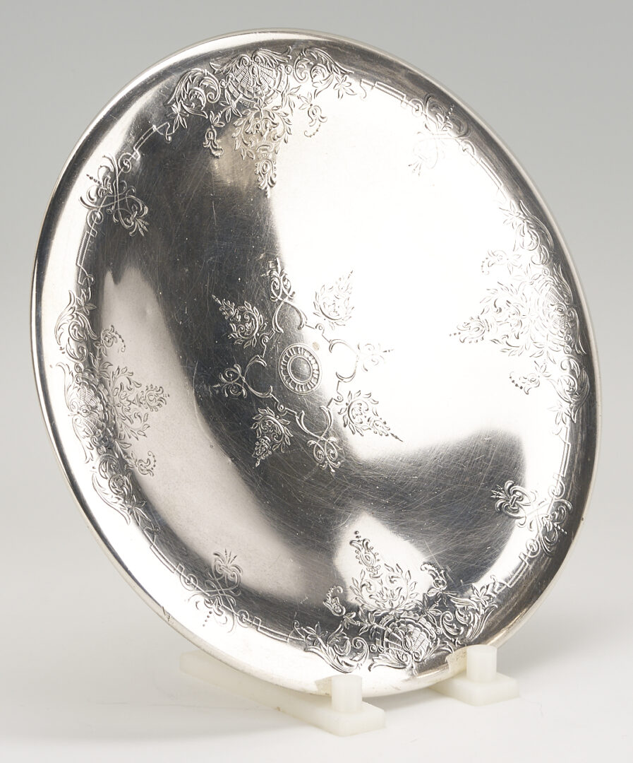 Lot 1006: 2 Sterling Dishes: Grapeleaf Double Bowl plus Towle Cake Plate