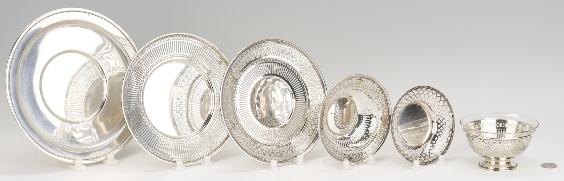 Lot 1008: 6 Assorted pcs Sterling Silver Hollowware