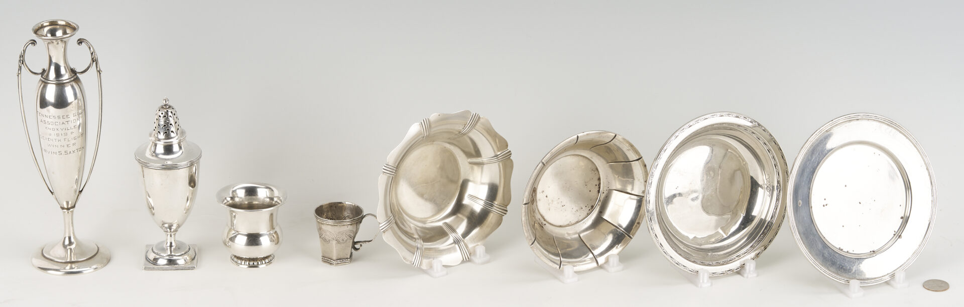 Lot 1011: 8 Assorted Silver Hollowware Items