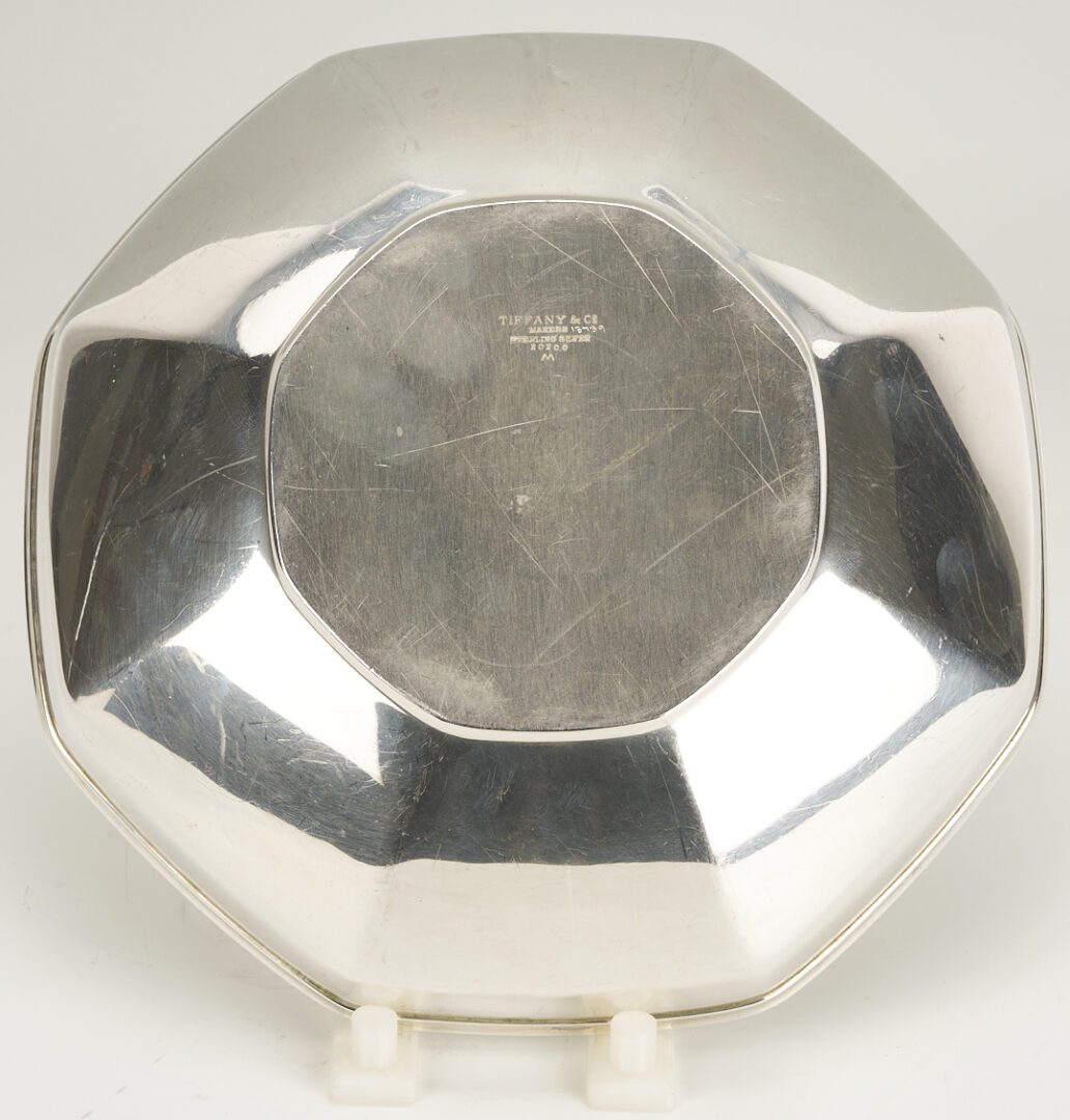 Lot 1012: Tiffany Faceted Sterling Silver Bowl