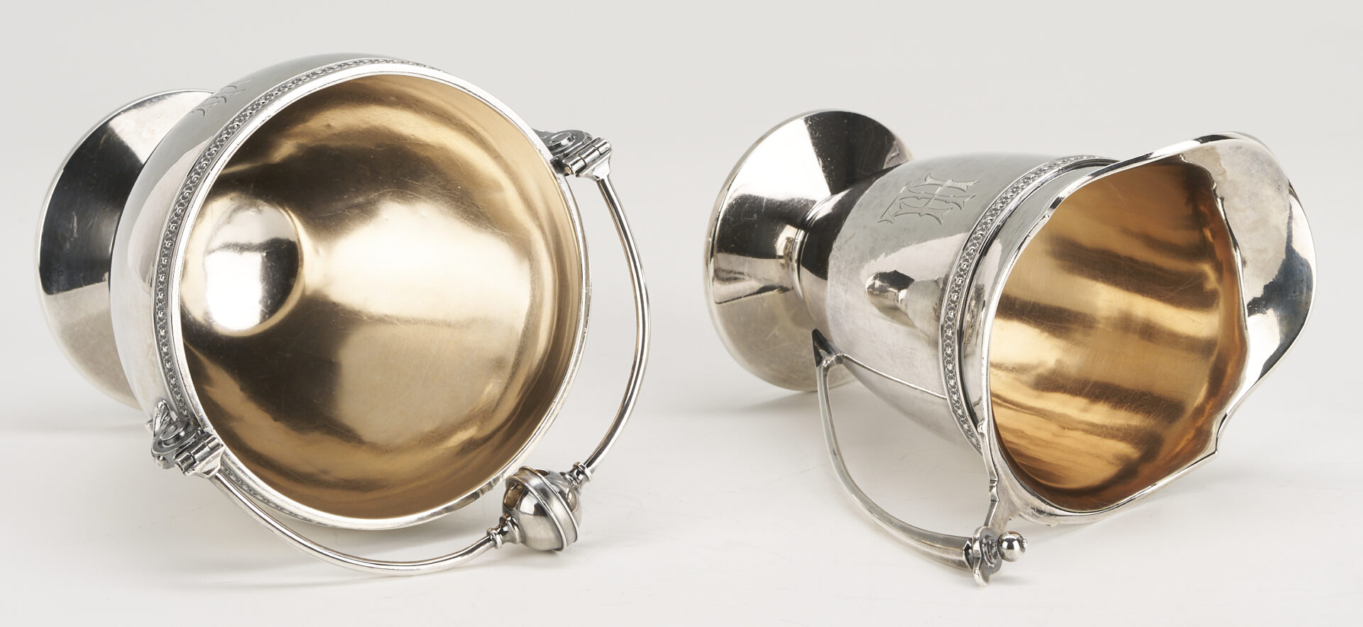 Lot 1014: 8 Early Tiffany & Co Sterling Pcs., incl. Sugar and Cream Jug