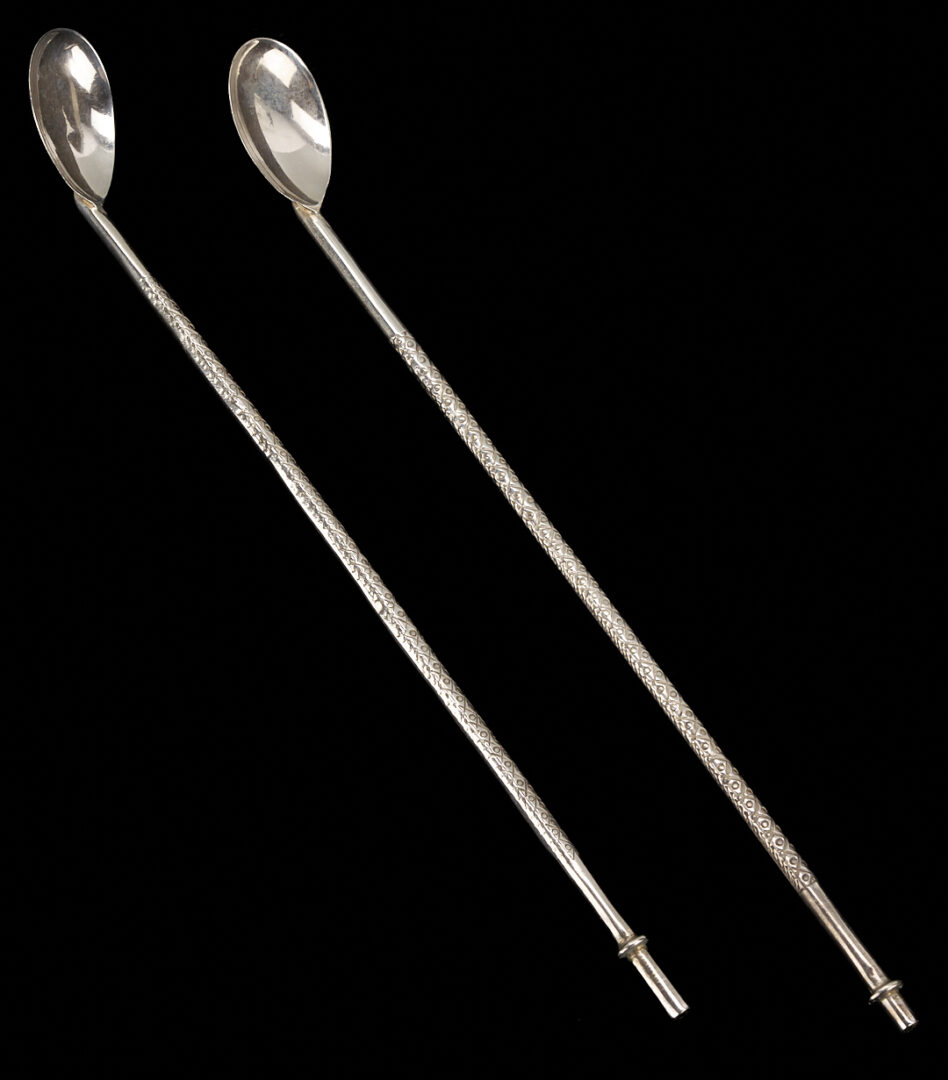 Lot 1017: Reed & Barton Sterling Tray & 12 Silver Iced Tea Spoons