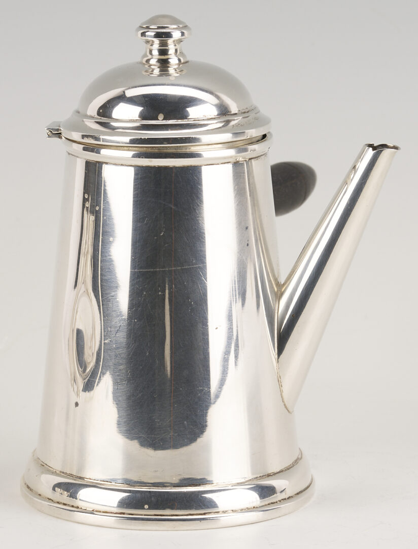 Lot 1018: 3 Sterling Silver Items: Chocolate Pot, Creamer, & Sugar