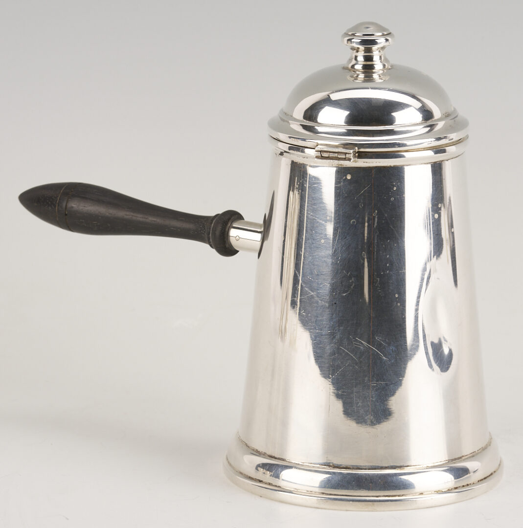 Lot 1018: 3 Sterling Silver Items: Chocolate Pot, Creamer, & Sugar