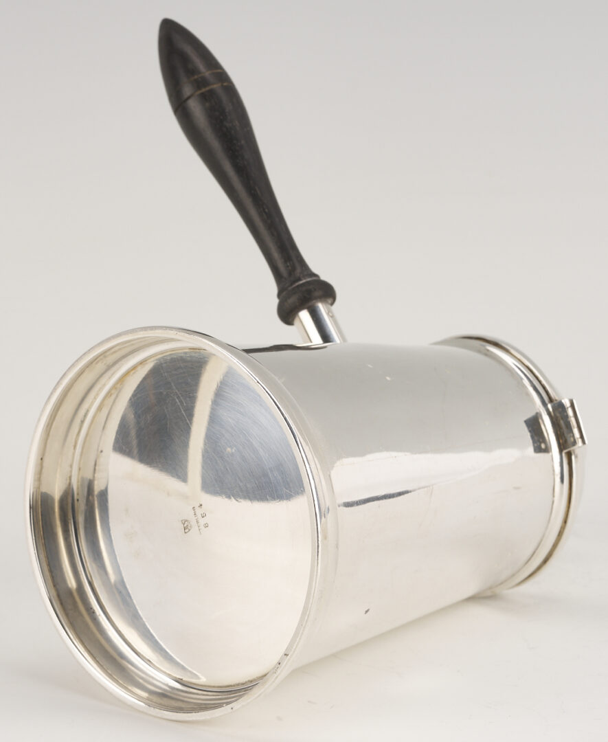 Lot 1018: 3 Sterling Silver Items: Chocolate Pot, Creamer, & Sugar