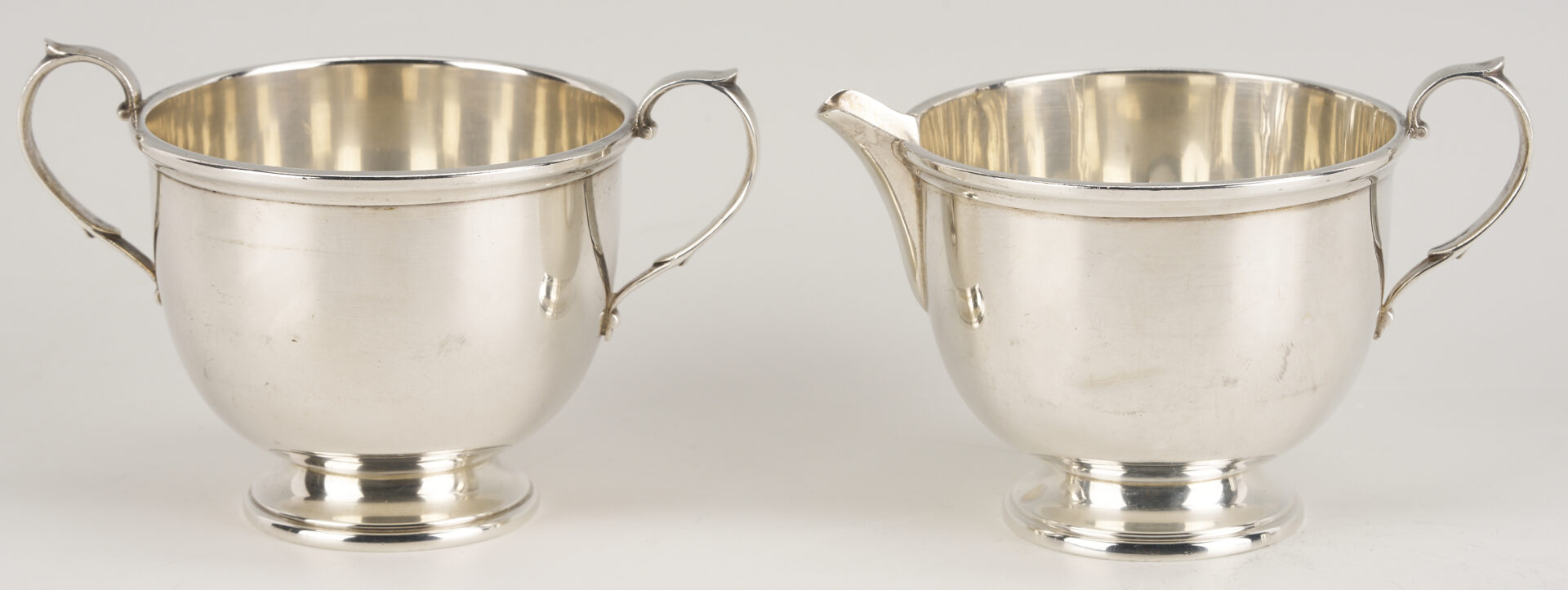 Lot 1018: 3 Sterling Silver Items: Chocolate Pot, Creamer, & Sugar