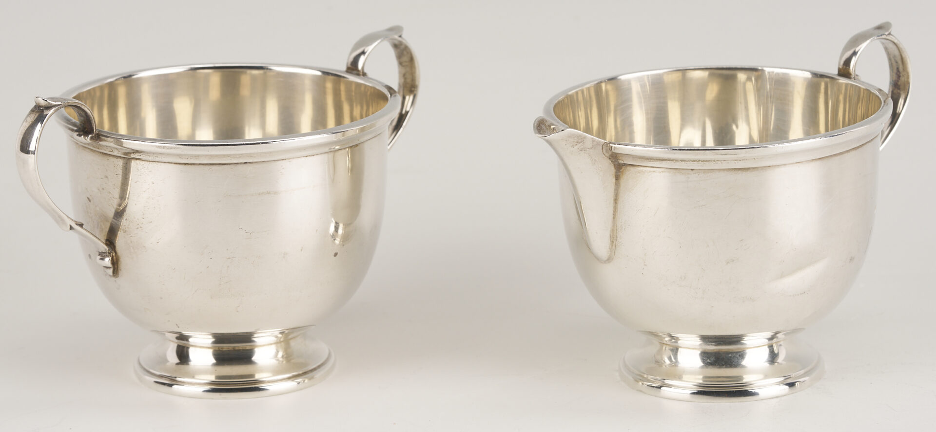 Lot 1018: 3 Sterling Silver Items: Chocolate Pot, Creamer, & Sugar