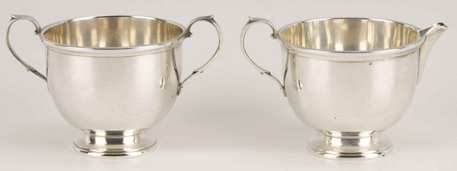 Lot 1018: 3 Sterling Silver Items: Chocolate Pot, Creamer, & Sugar