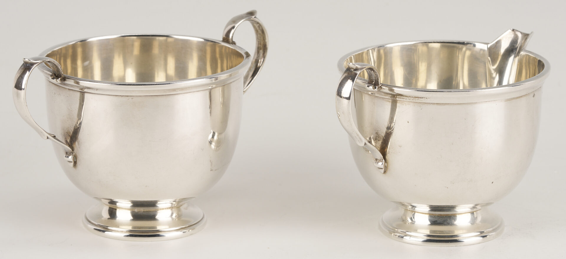 Lot 1018: 3 Sterling Silver Items: Chocolate Pot, Creamer, & Sugar