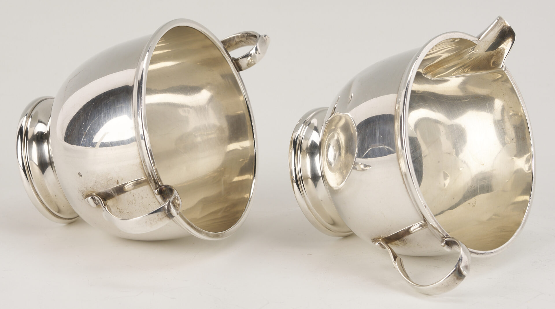 Lot 1018: 3 Sterling Silver Items: Chocolate Pot, Creamer, & Sugar