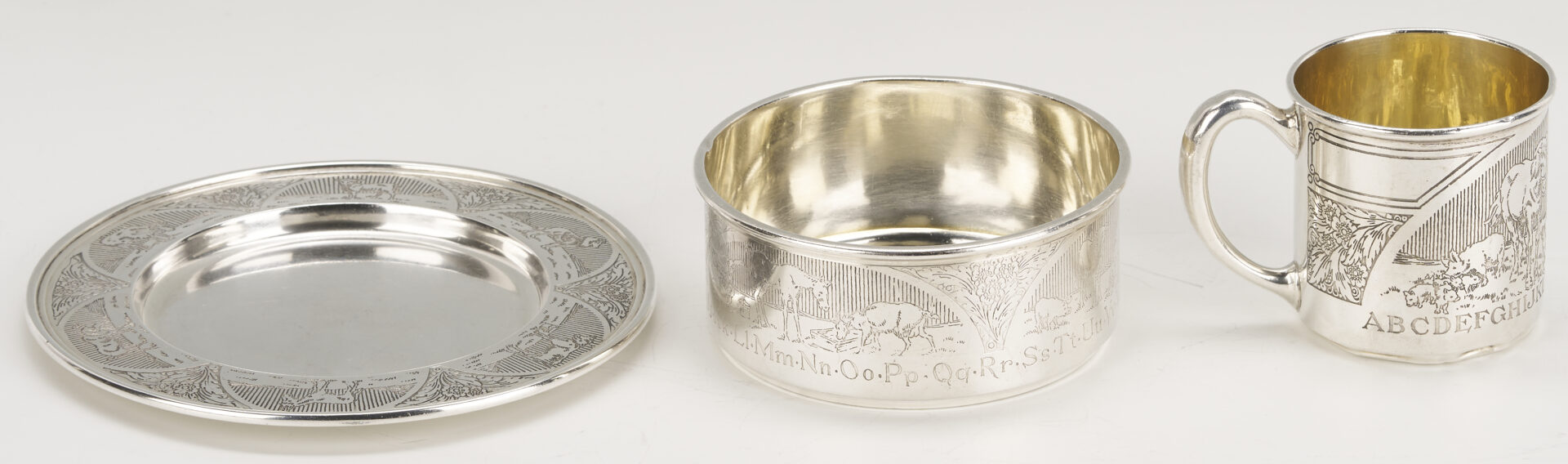 Lot 1022: 7 pcs Sterling Silver including Children’s Dishes