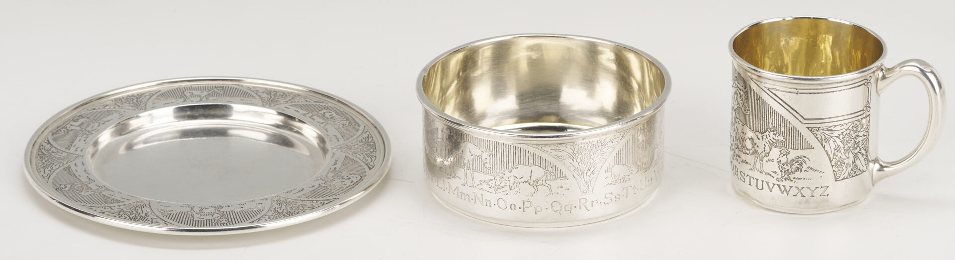 Lot 1022: 7 pcs Sterling Silver including Children’s Dishes