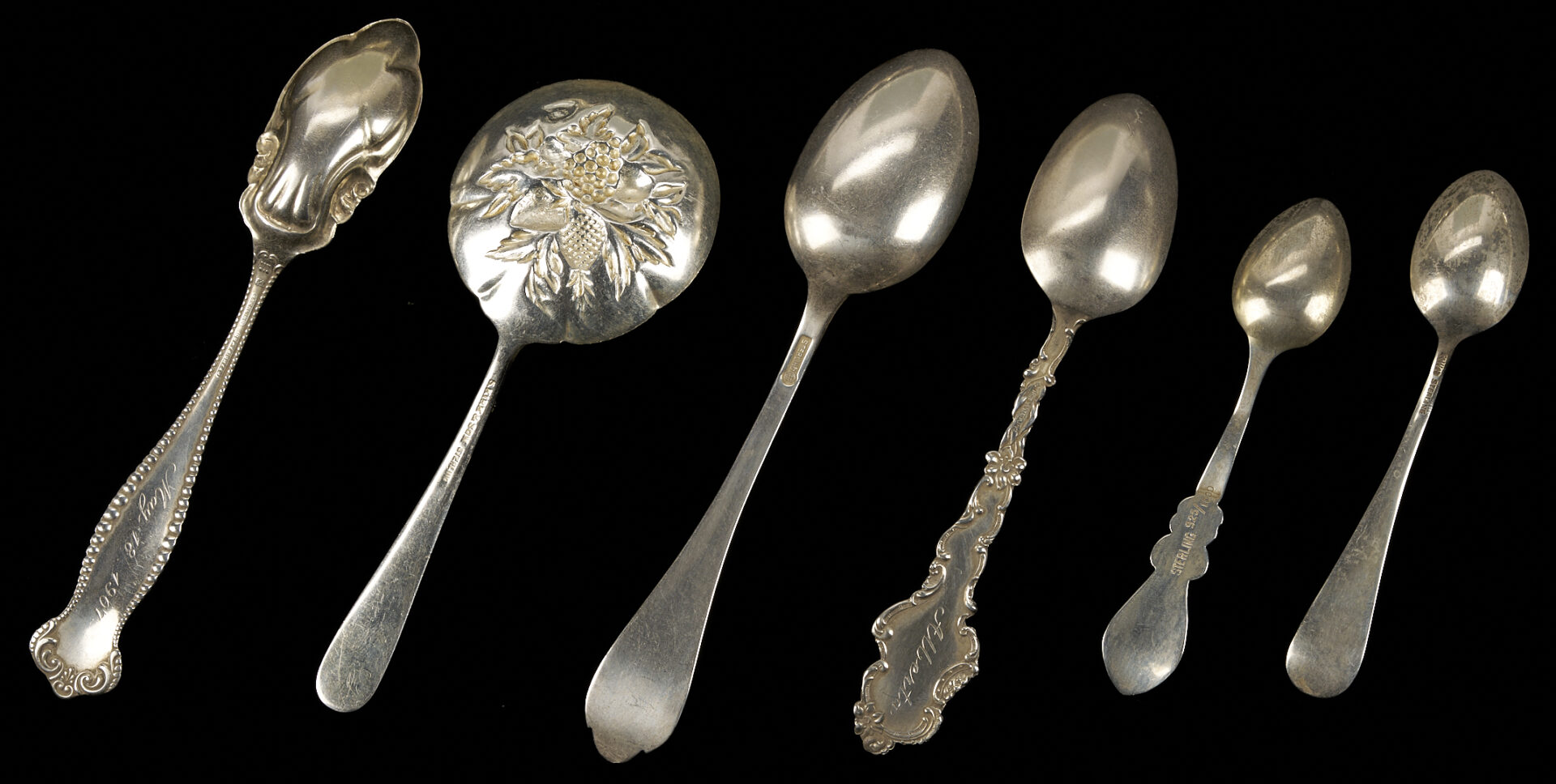 Lot 1025: 31 Pcs. Assorted Sterling Silver, Mug, Napkin Rings, Callahan Family of Knoxville, TN