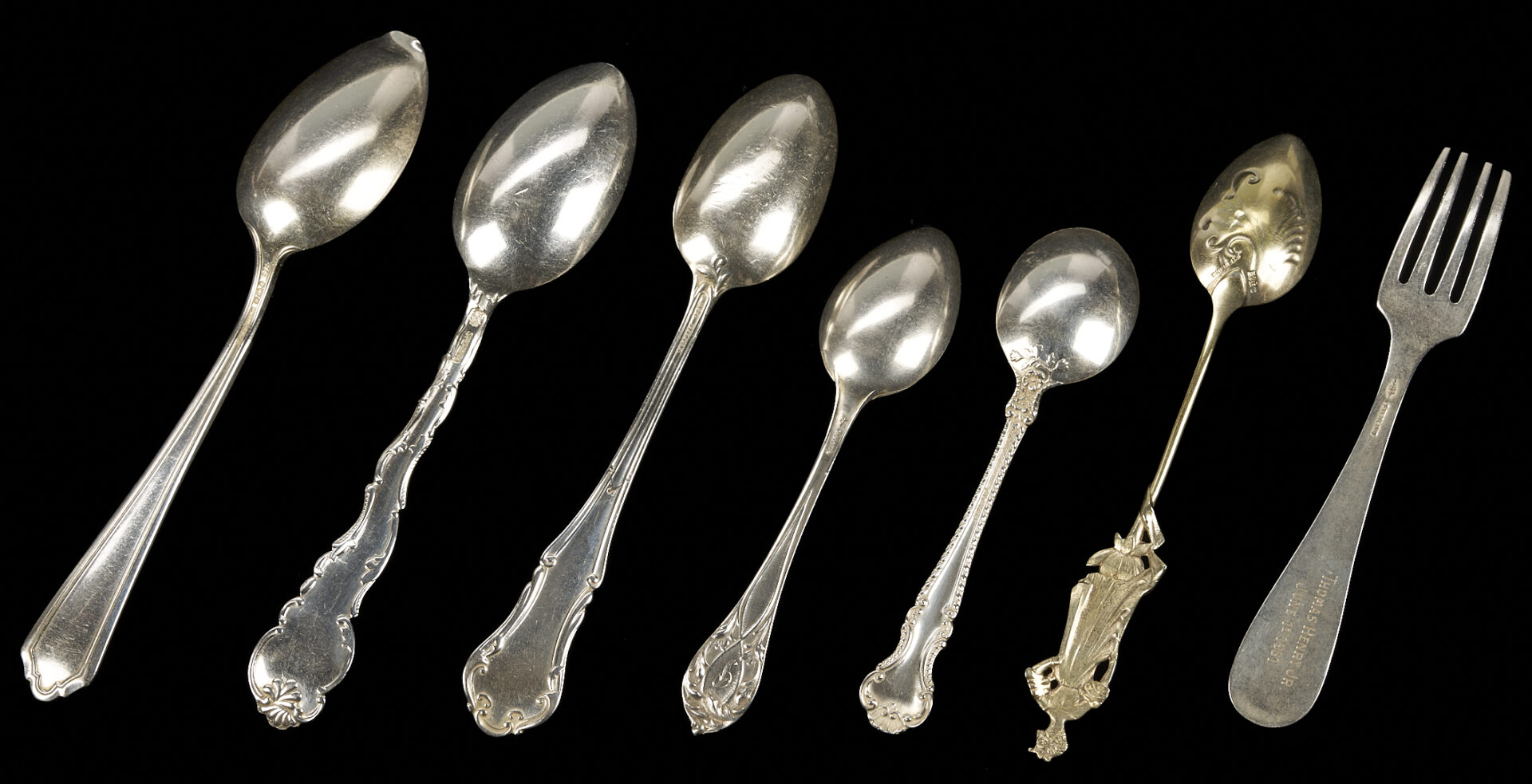 Lot 1026: 35 Pcs. Assorted Sterling Silver Flatware