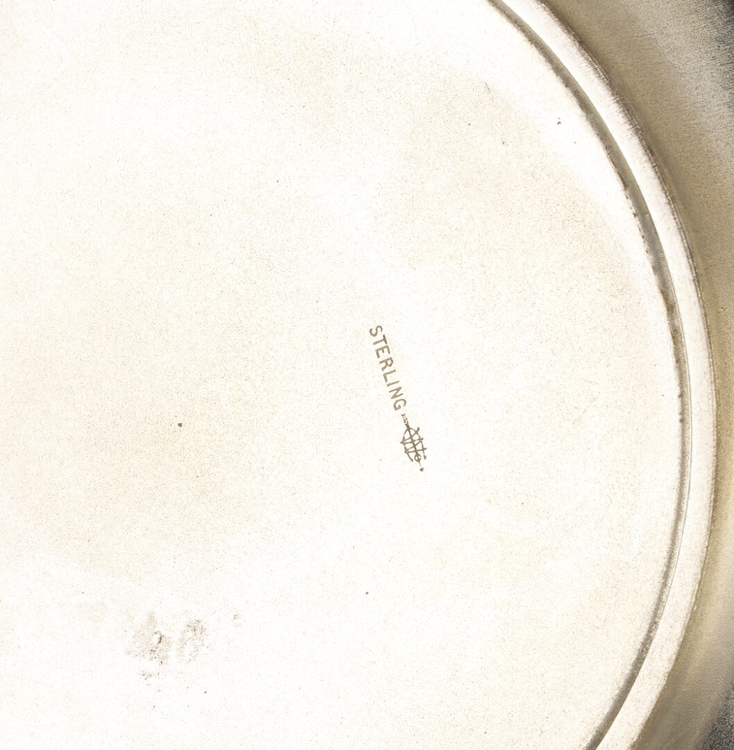 Lot 1029: 3 Reticulated Sterling Silver Items: Basket, Bowl, Plate