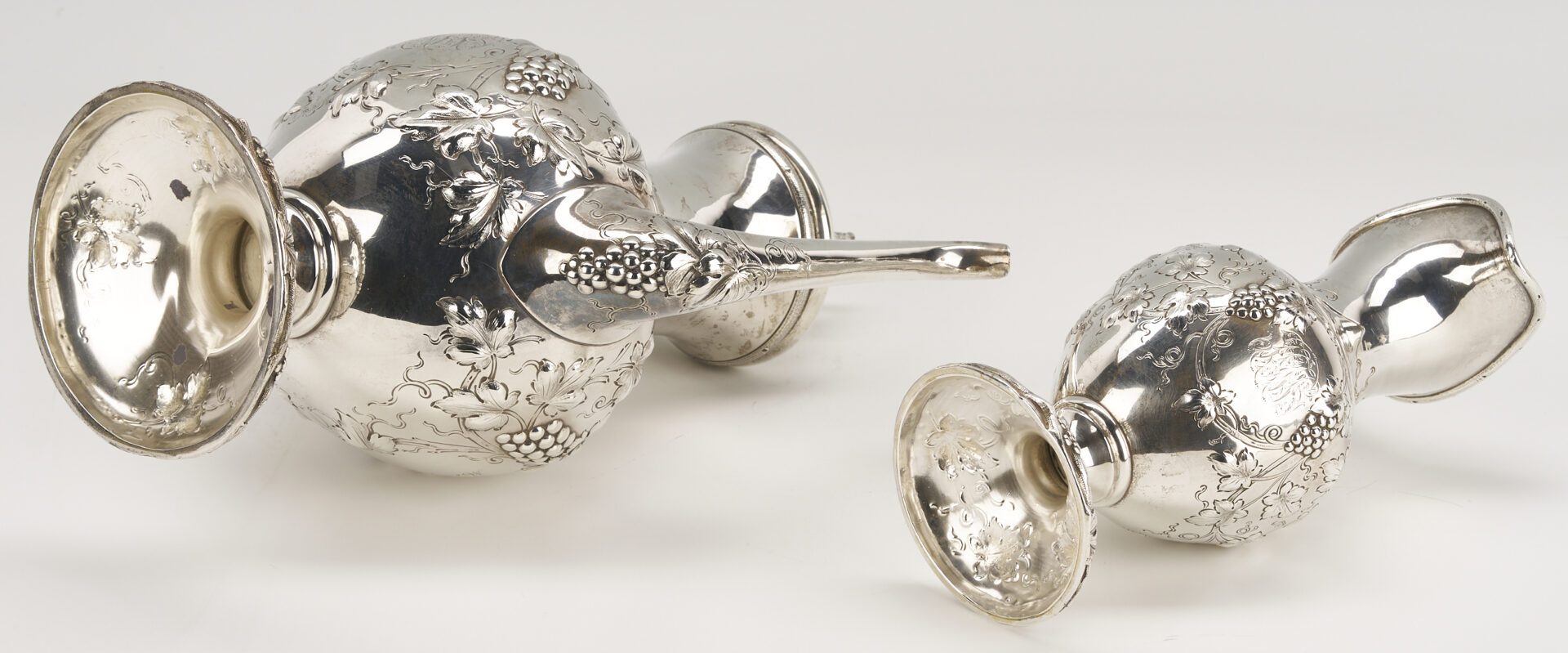 Lot 102: Schultz Repousse Sterling 4 pc. Tea Set, Sylvan Bros. retailed