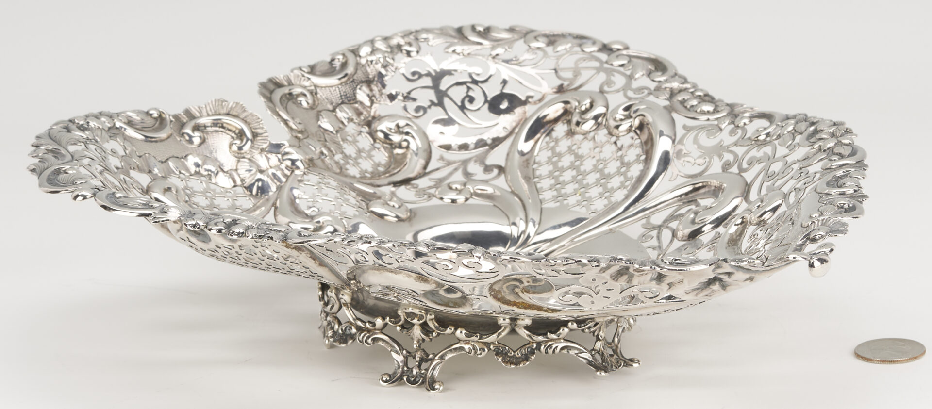 Lot 1030: Gorham Sterling Silver Heart Shaped Bowl