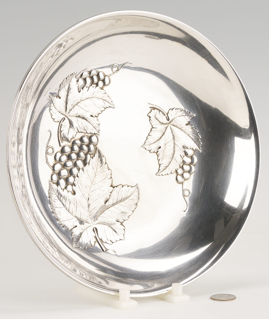 Lot 1033: Wallace Sterling Silver Bowl w/ Grape Motif