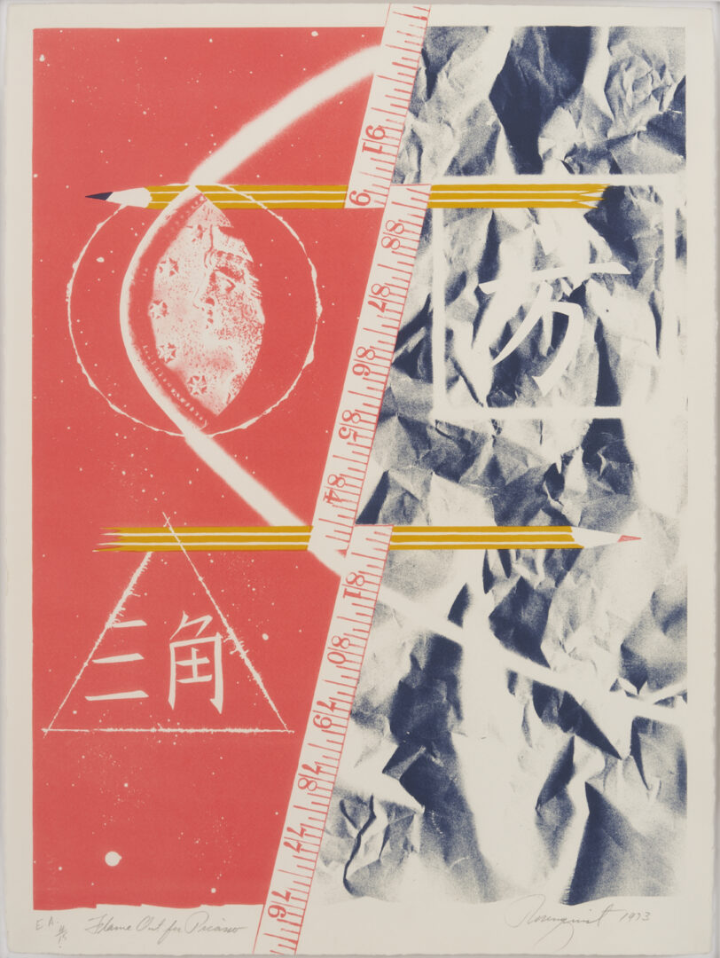 Lot 1035: James Rosenquist Lithograph, Flame Out for Picasso