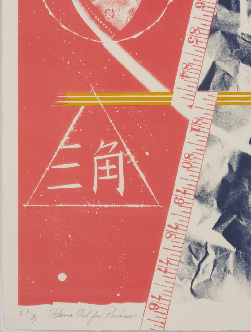 Lot 1035: James Rosenquist Lithograph, Flame Out for Picasso