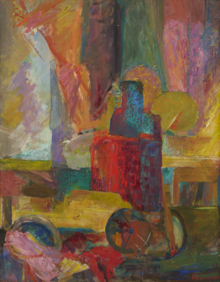 Lot 1037: Katherine Conover Large Modernist Oil Painting