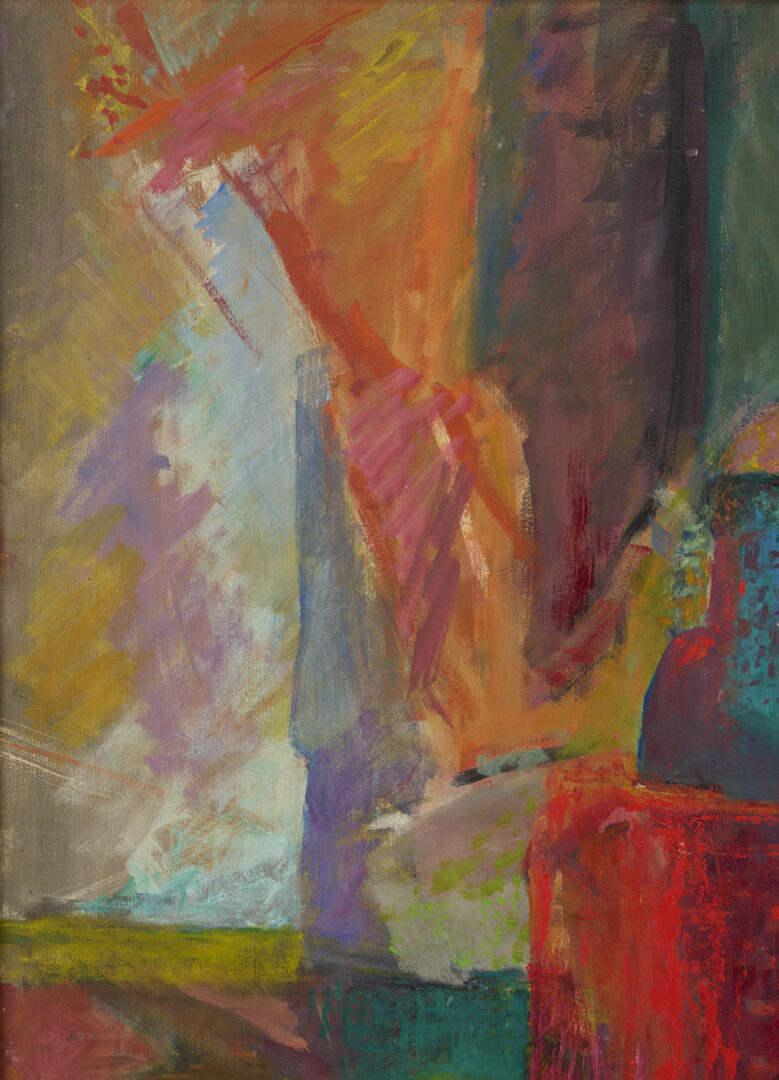 Lot 1037: Katherine Conover Large Modernist Oil Painting