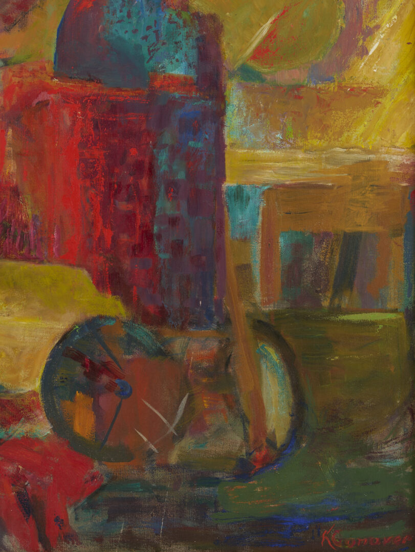 Lot 1037: Katherine Conover Large Modernist Oil Painting