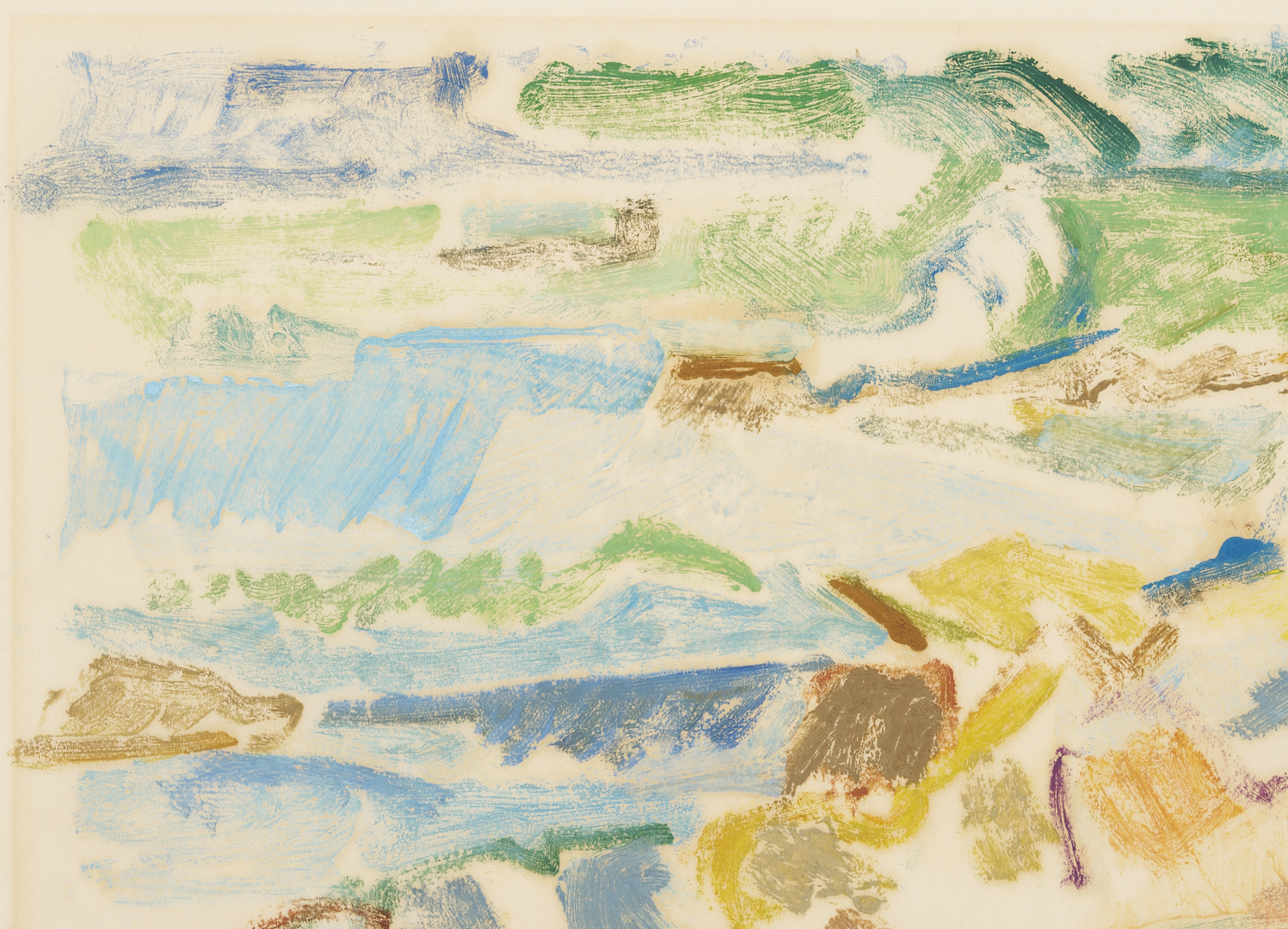 Lot 1041: 7 George Bunker Works on Paper Incl. Painting, Print, Collage, & Drawings