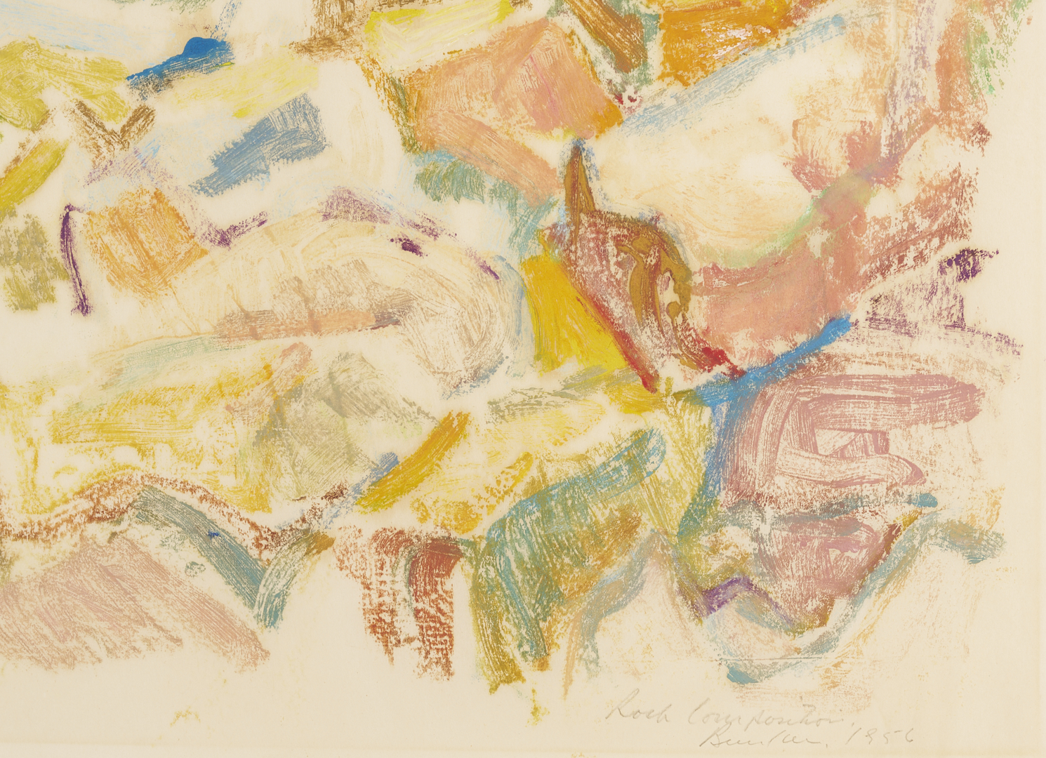 Lot 1041: 7 George Bunker Works on Paper Incl. Painting, Print, Collage, & Drawings