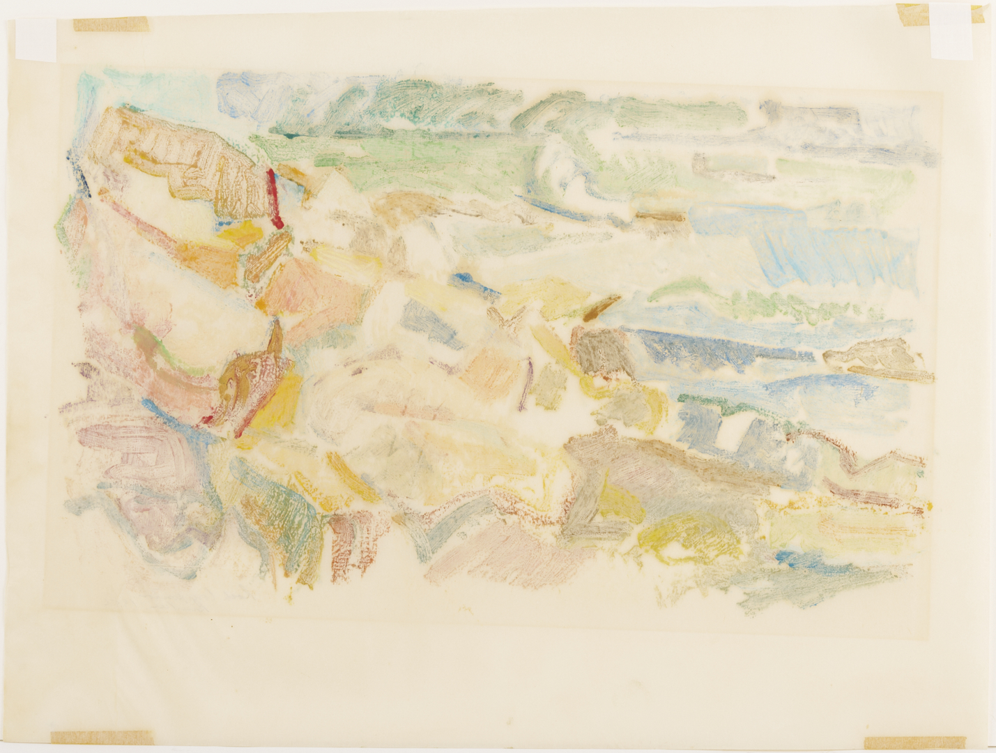 Lot 1041: 7 George Bunker Works on Paper Incl. Painting, Print, Collage, & Drawings