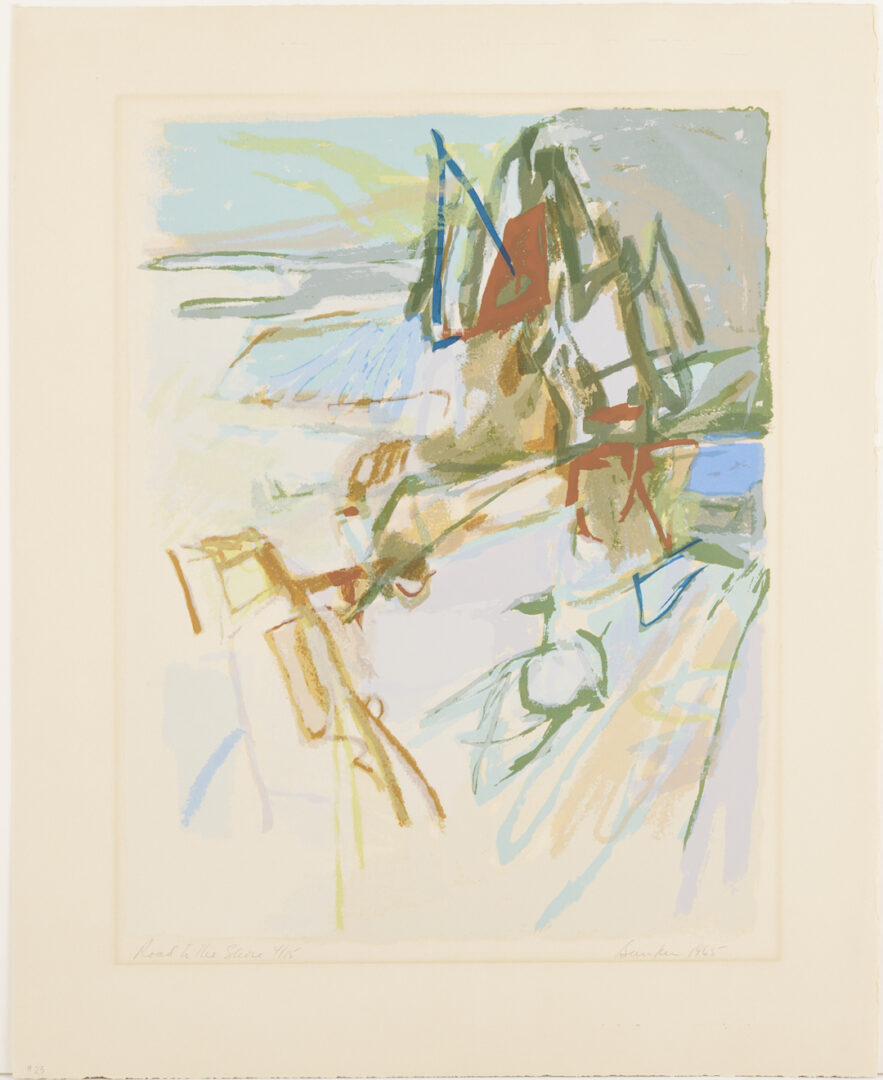 Lot 1041: 7 George Bunker Works on Paper Incl. Painting, Print, Collage, & Drawings