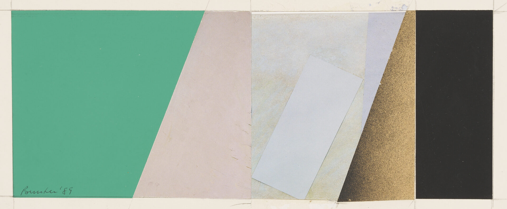 Lot 1041: 7 George Bunker Works on Paper Incl. Painting, Print, Collage, & Drawings