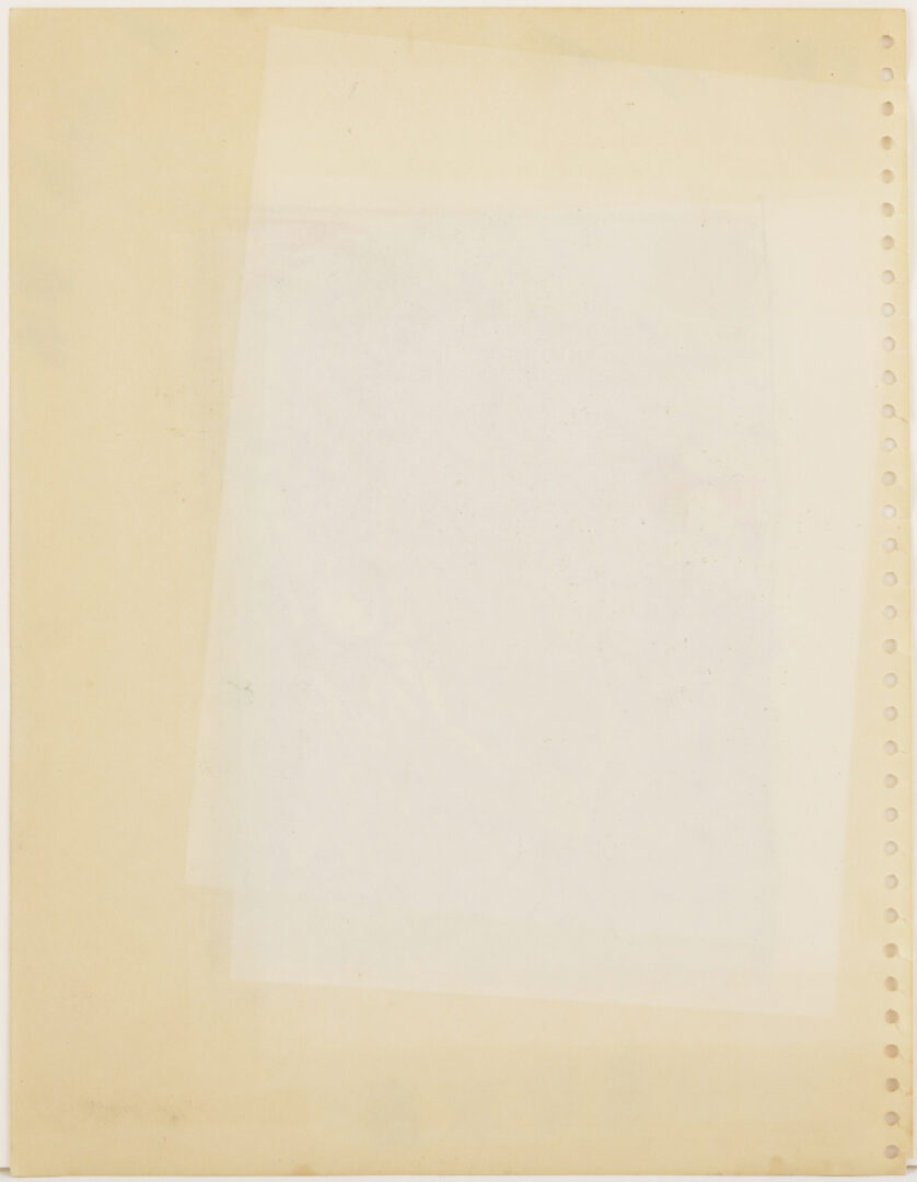 Lot 1041: 7 George Bunker Works on Paper Incl. Painting, Print, Collage, & Drawings