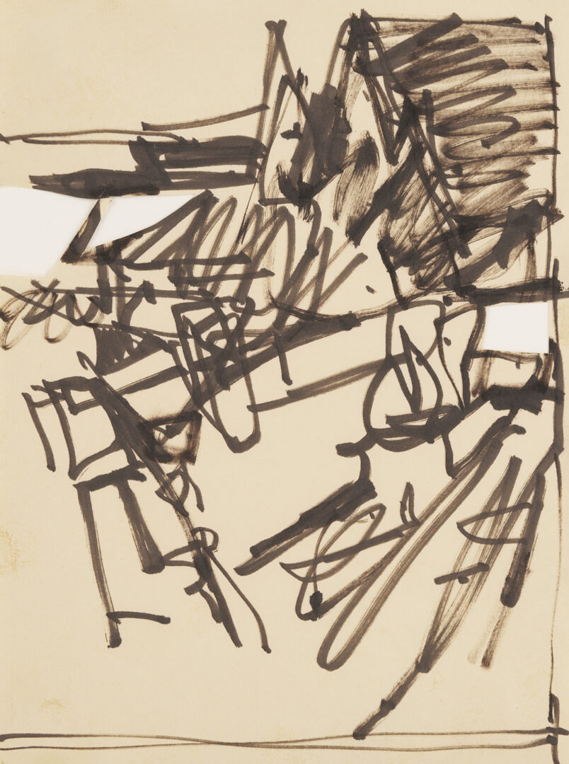 Lot 1041: 7 George Bunker Works on Paper Incl. Painting, Print, Collage, & Drawings