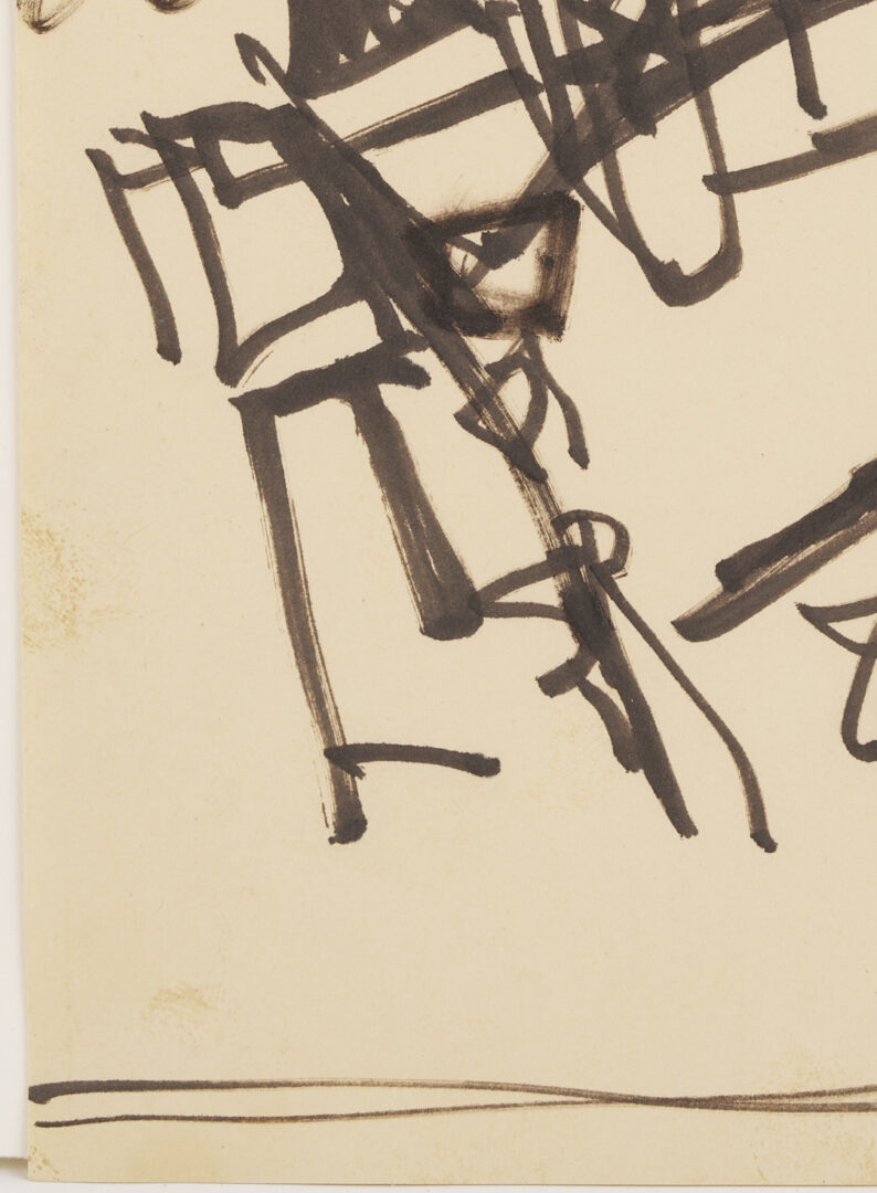 Lot 1041: 7 George Bunker Works on Paper Incl. Painting, Print, Collage, & Drawings