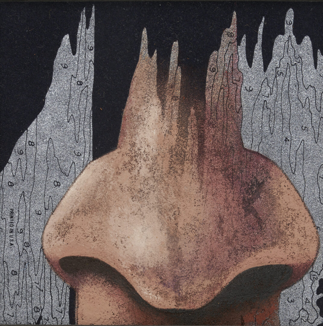 Lot 1044: Robert Reep Paint & Ink Vertical Dyptich, 1993