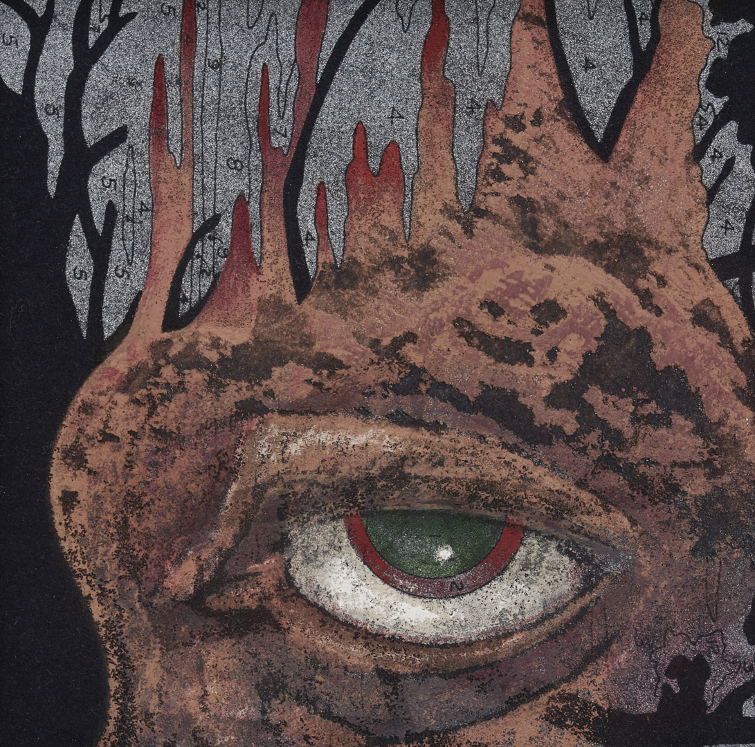 Lot 1044: Robert Reep Paint & Ink Vertical Dyptich, 1993